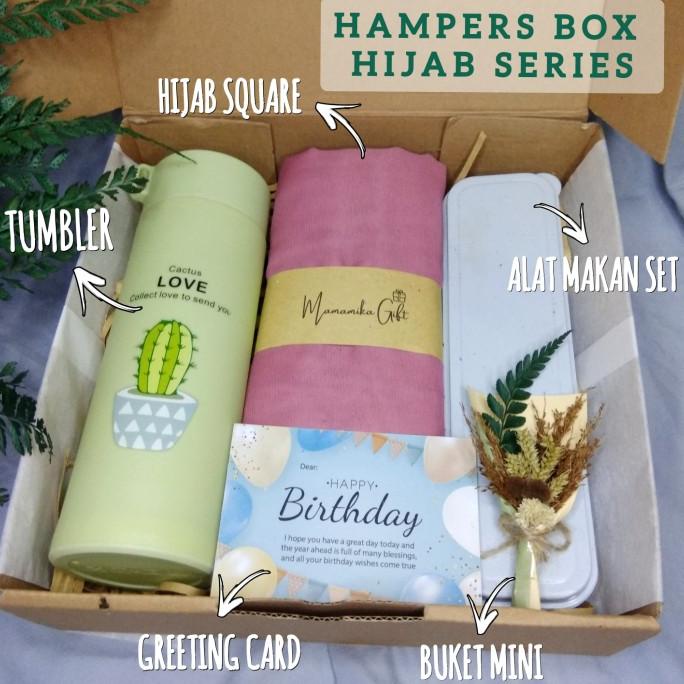 

KADO ULANG TAHUN HIJAB CEWEK / KADO ULTAH TUMBLER / HAMPERS WISUDA