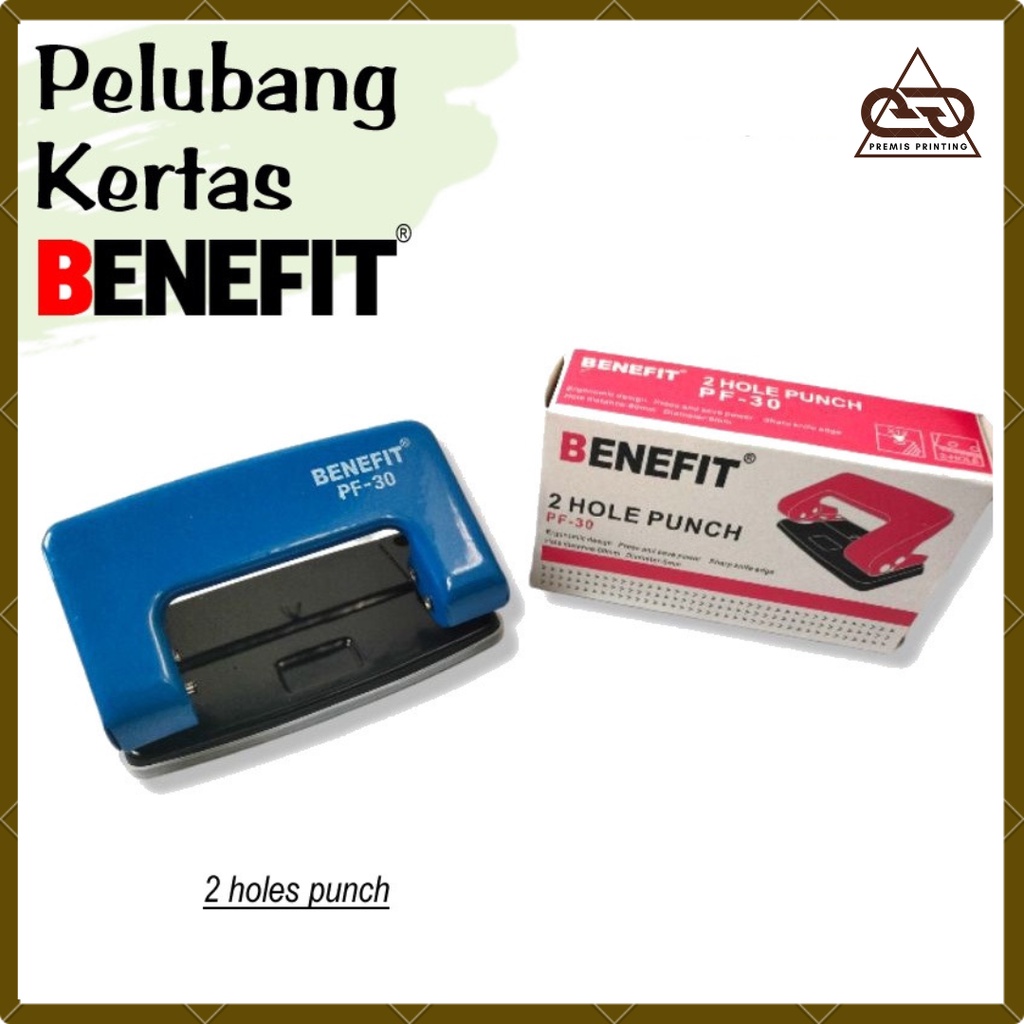 

Pelubang Kertas Benefit PF-30 / Paper Punch 2 Lubang / Holes Perfurator / Pelubang Kertas Bisa Dua Lubang