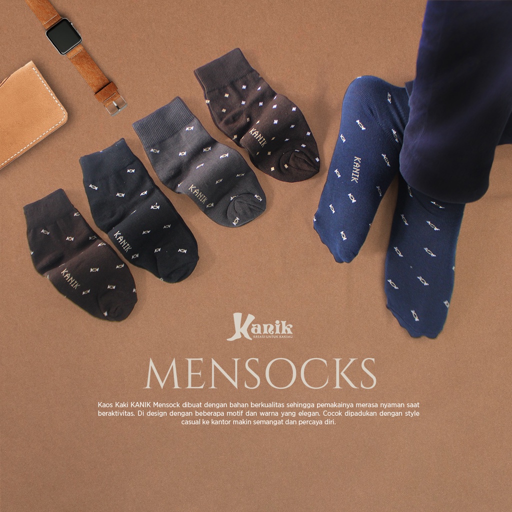 Kaos Kaki Pria Formal Kantor Kanik Mensock Pendek Semata Kaki (Anklesock) by Kanik