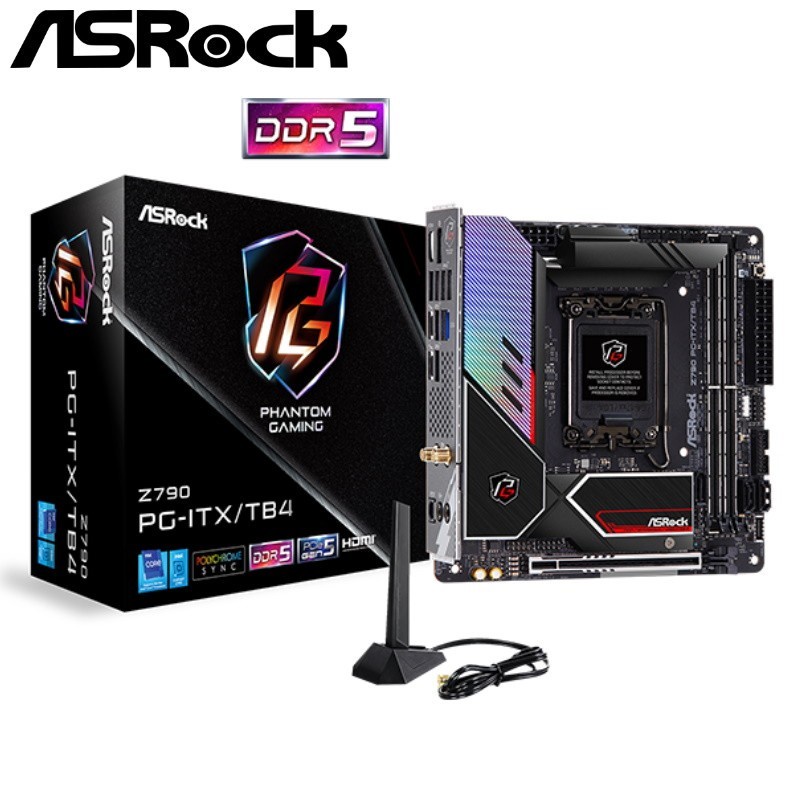 ASRock Z790 PG-ITX/TB4 DDR5 - Mini ITX Intel Motherboard LGA1700