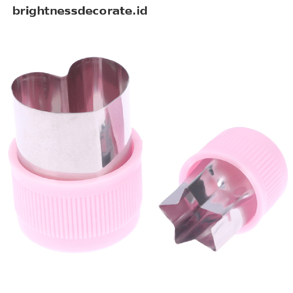 [Birth] Pemotong Sayuran Gagang Plastik Pink Stainless Buah Cutg Die Alat Dapur [ID]