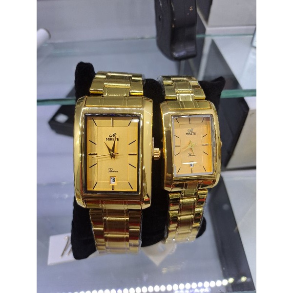 Jam tangan mirete original couple rantai segi