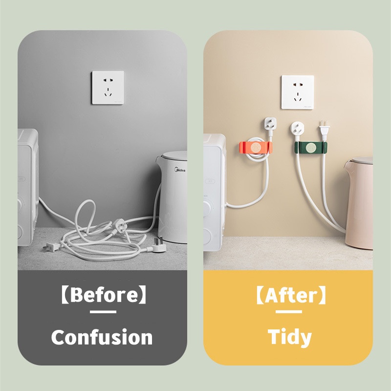 Storage Universal Kabel Data Organizer Berputar Berlubang -Gratis Penyimpanan Kabel Listrik Perangkat Tetap Untuk Headphone/Kabel/Dapur Kamar Mandi/Ruang Tamu Kantor