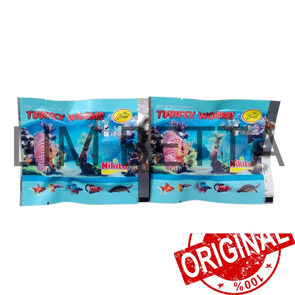 TUBIFEX WORM NIKITA 5 GRAM / CACING KERING / CACING SUTRA KERING