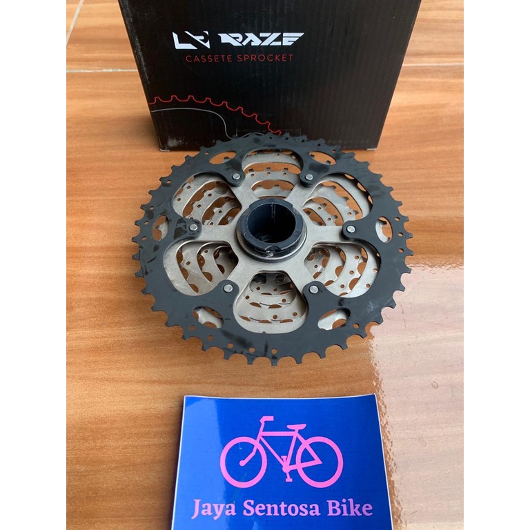 TERMURAH!!! Sprocket Sepeda 8 Speed Cassete 11-42 T / RAZE Silver / Realpict