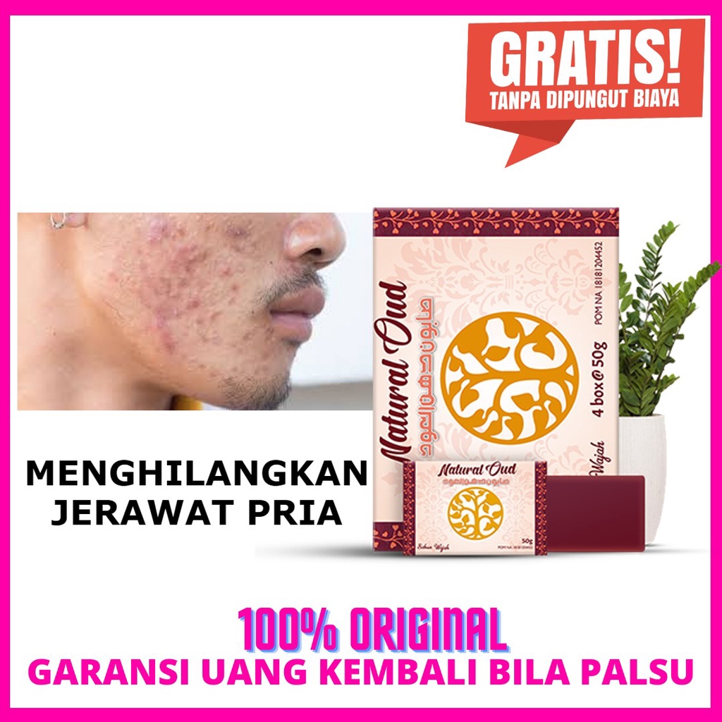 Sabun Muka Penghilang Jerawat Pria Dan Bekas Jerawat,Komedo wajah Berminyak - Natural Oud sabun waja