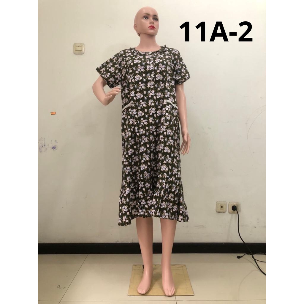 Daster Pretty Girl Katun Tamara Gold 11A Hijau