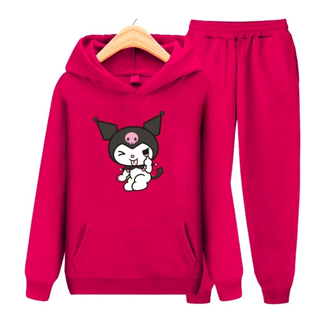 Setelan Anak Kuromi Sweater Hoodie Size S, M , XL, XXL