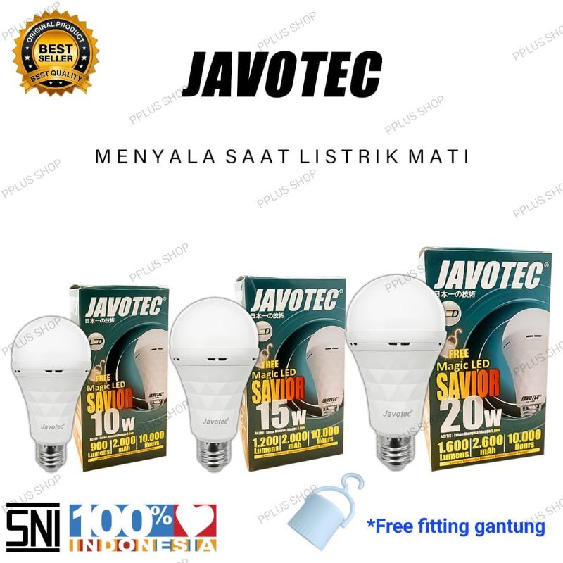 [ PPLUS ] Lampu Emergency  Magic JAVOTEC 10W 15W &amp; 20W Watt LED MAGIC JAVOTEC  10W 15W  &amp; 20W PUTIH / Emergency lamp / Lampu Cas untuk pasar malam / lampu Camping