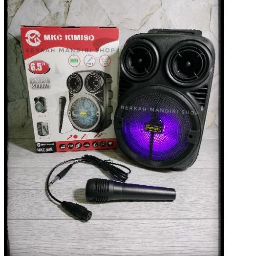 12.12 SALE Bisa COD Speaker BLUETOOTH Portable 6'5 INCH KIMISO KM-3381 // MKC-338 PLUS MIC X-Bass 