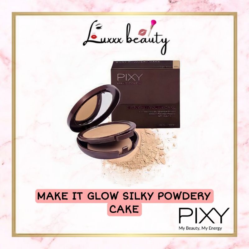 PIXY Make it Glow Silky Powder Cake | TWC | Bedak Padat