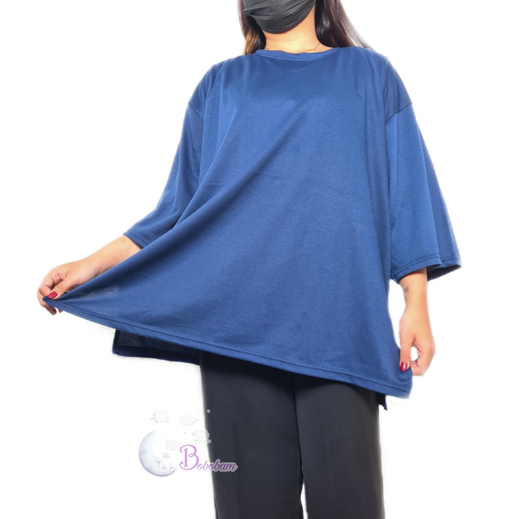 BOBOBAM ATASAN BLOUSE WANITA POLOS OVERSIZE JUMBO XXL