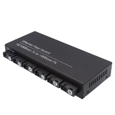 Fiber optic to rj45 media converter Netlink 2 Lan 4 fo 10/100Mbps ethernet optical sc switch zcf-142f