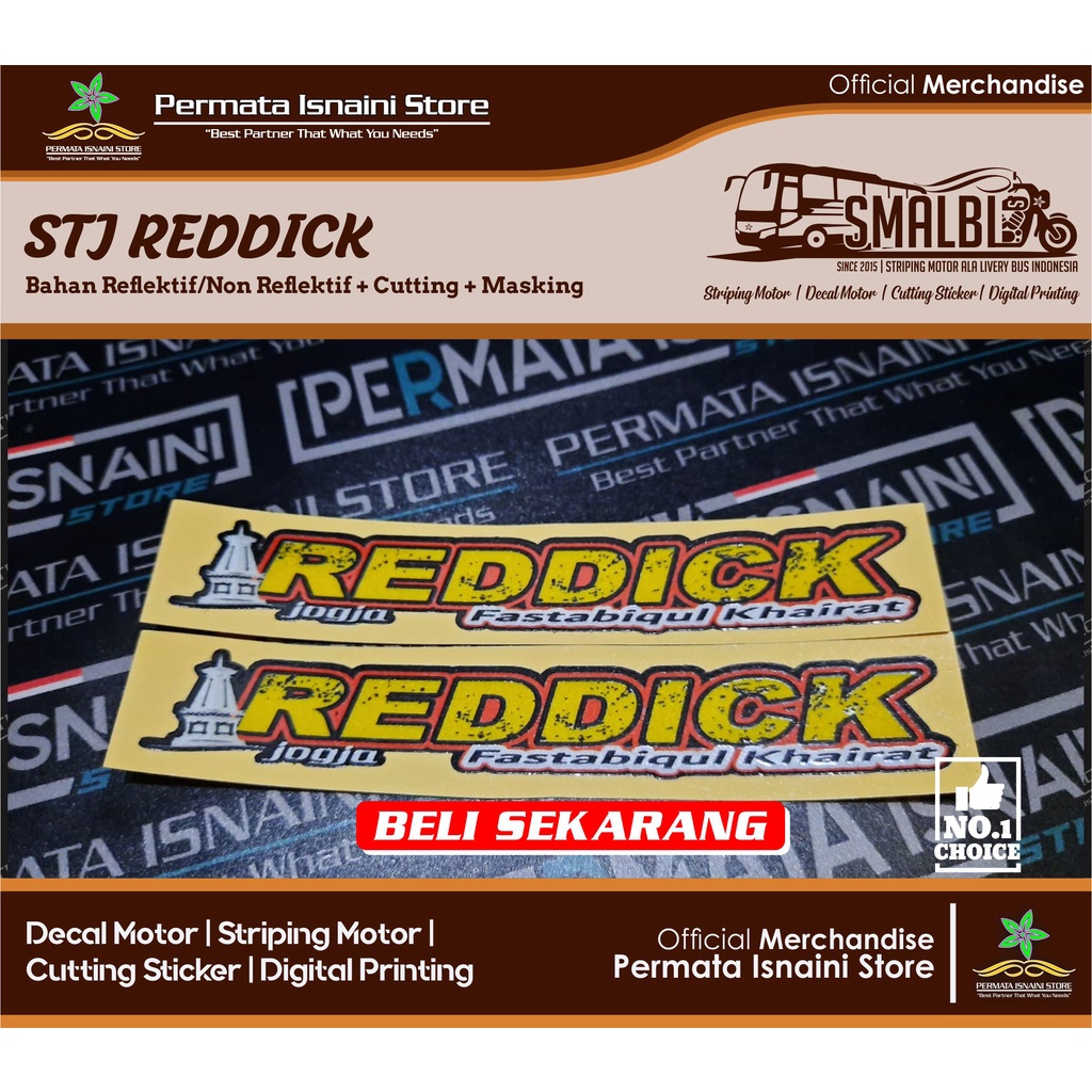 Jual Sticker Reflektif Julukan Stj Reddick Sudiro Tungga Jaya [nyala