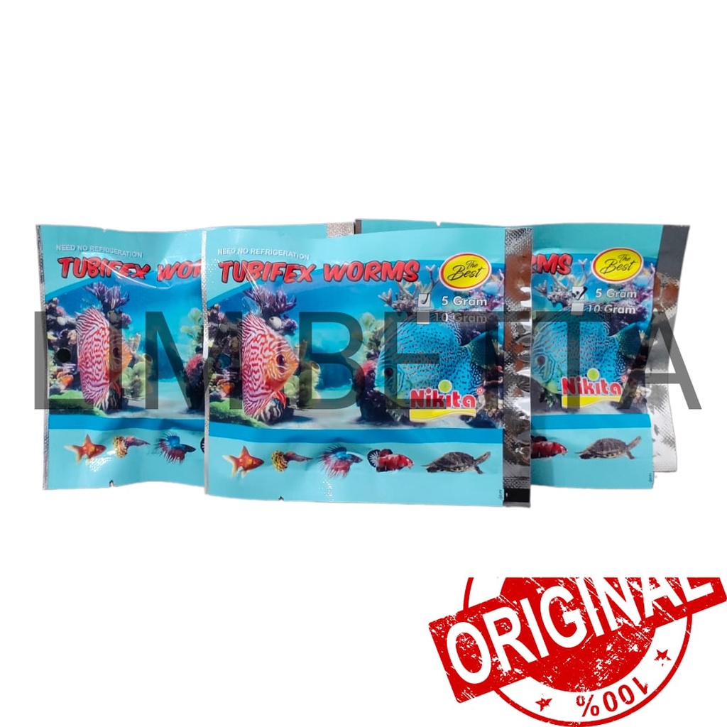 TUBIFEX WORM NIKITA 5 GRAM / CACING KERING / CACING SUTRA KERING