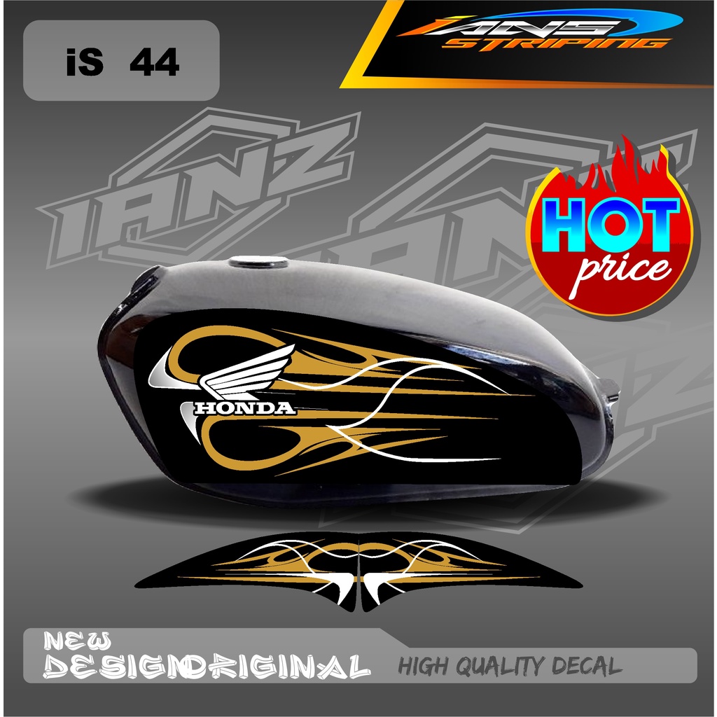 DECAL STRIPING TANGKI CB100 LIST KONSEP CUSTOM HOLOGRAM/NON HOLOGRAM IS44