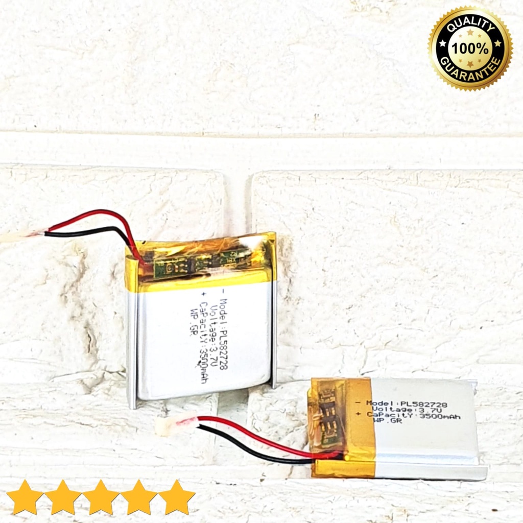 Baterai Original Universal PL582728 UNTUK Headset Bluetooth , speaker , Jam pintar , Smart Watch , Game boy , mainan anak anak Ukuran Battery Panjang 2.7 Cm Tinggi 2.7 Cm Tebal 0.4 Cm Ukuran Kabel 3 cm