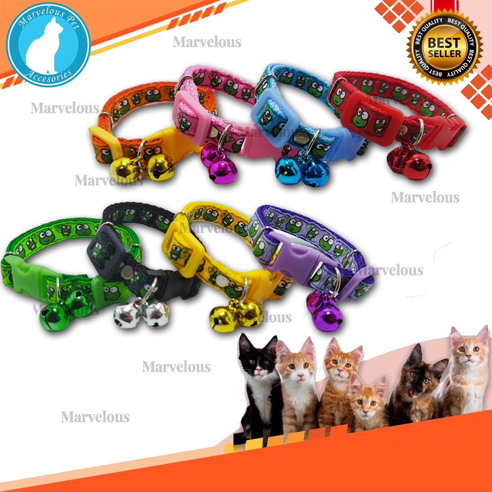 Kalung Kucing Lonceng Besar Motif Keroppi ( lonceng 12 mm isi 2 pcs )