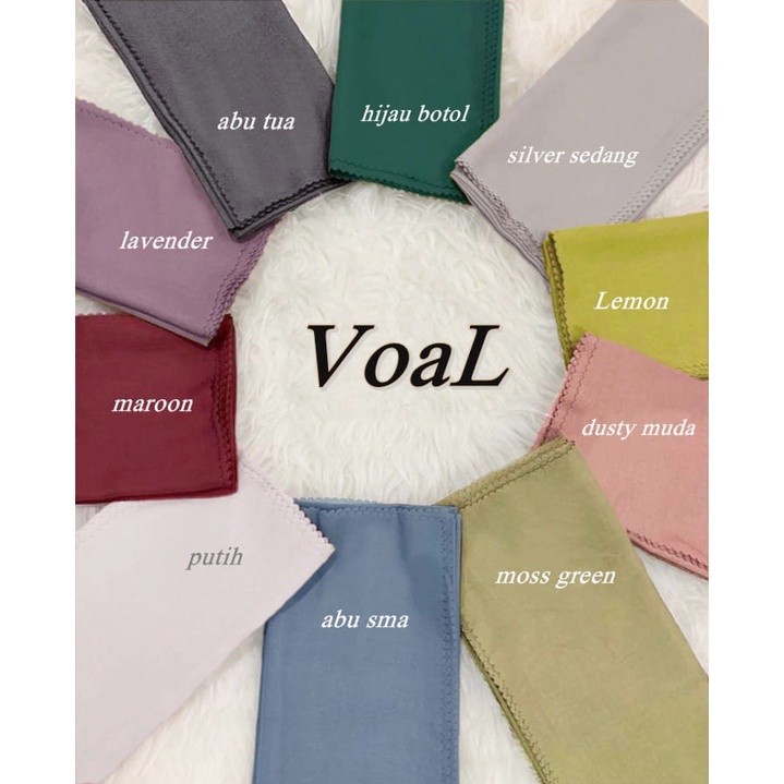 PROMO DISKON Anniversary Sale - ZM Zaskia Mecca - Sadi Hijab Polos - Kerudung Segi Empat Katun Voal