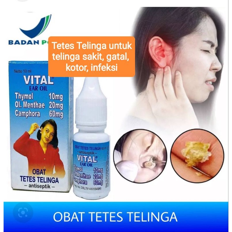 VITAL Ear Oil 10 ml Obat Tetes Telinga sakit