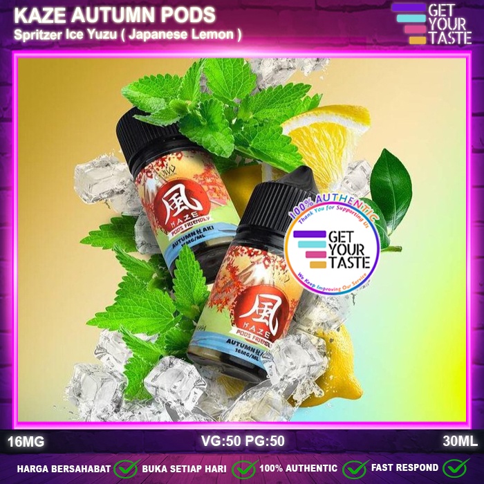 Liquid Kaze Autumn Aki Pods Friendly 30ML Salt by Emkay Brewer x CMW