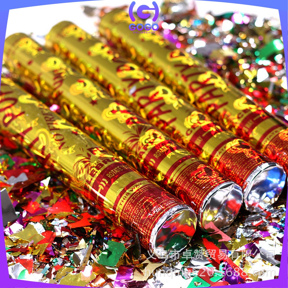 GOGO-C785 Confetti Popper / Party Popper Ulang Tahun &amp; Wedding / Petasan Pesta Semburan Kertas Warna Warni / Souvenir Pesta