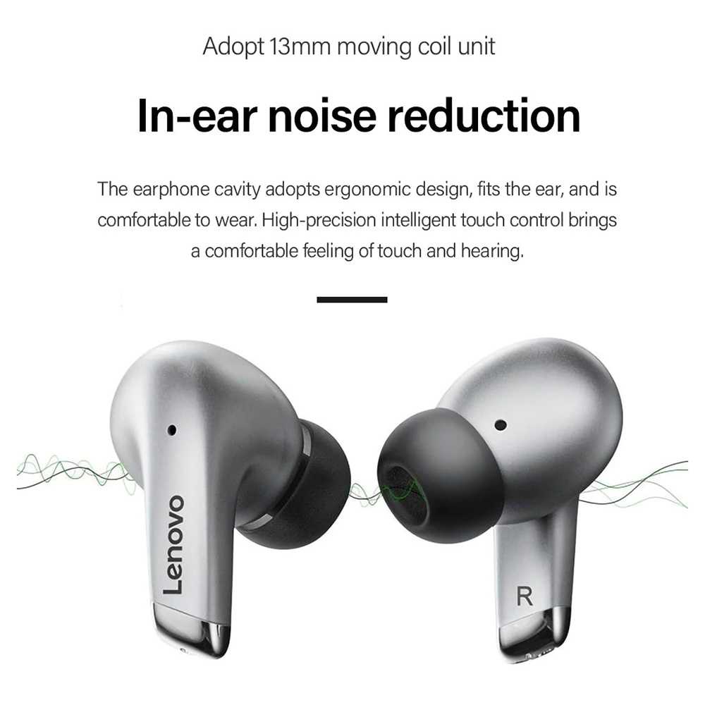 Lenovo TWS Earphone True Wireless Bluetooth 5.0 Charging Dock - LP5