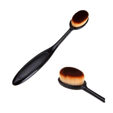 Black Makeup Face Brush Soft Oval Foundation Puff Powder Liquid Flawless BB Cream Blusher Toothbrush