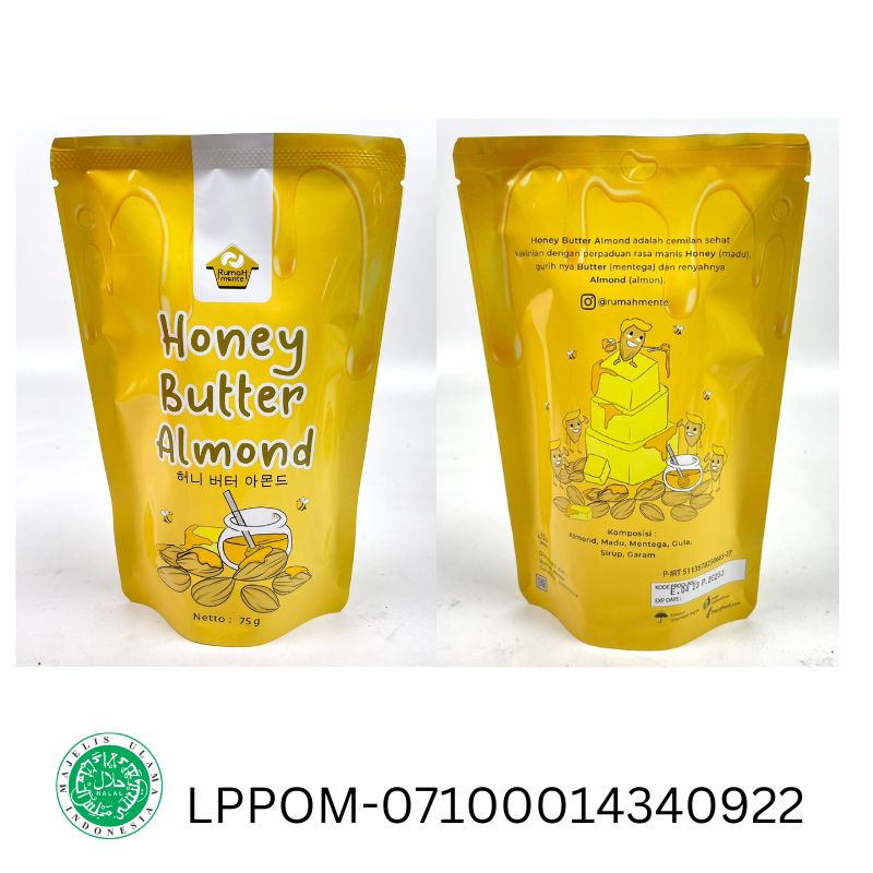

ORIMOND Korean Almond Roasted Honey Butter 75gr Kacang Almond Panggang Rasa Madu Mentega