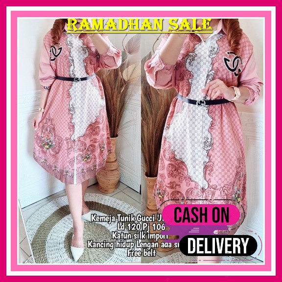 Baju Wanita Remaja Dewasa One Set Revy Long Tunik Rok Wanita Set Moscrepe Untuk Cewe Cewek Perempuan