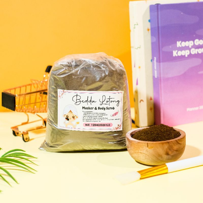 Lulur Bedda Lotong Asli/Lulur Viral Herbal Bedak Lotong kering 1 kg/Bedda Lotong  Termurah Beli 10 g