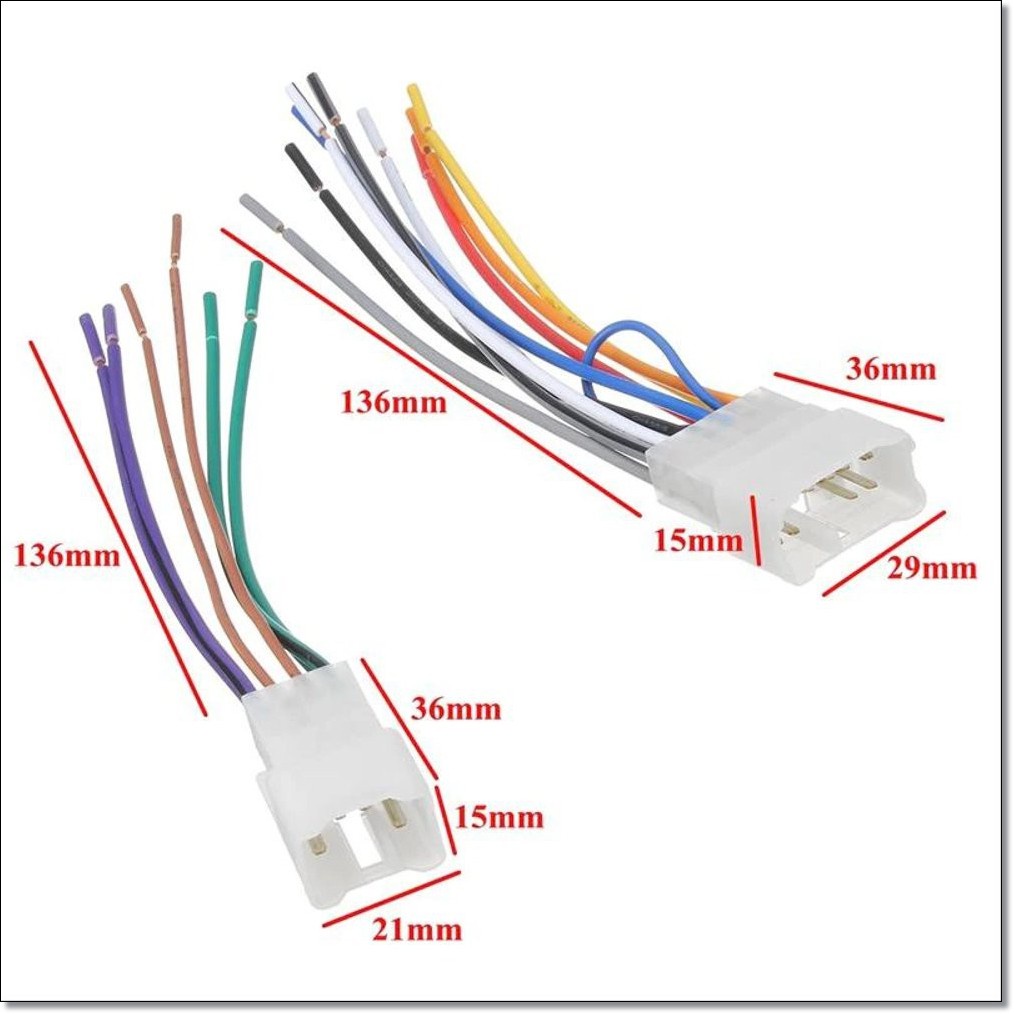 Soket PNP Double Din Untuk Toyota Daihatsu - Soket Tape - Soket Head Unit - Wiring Harness