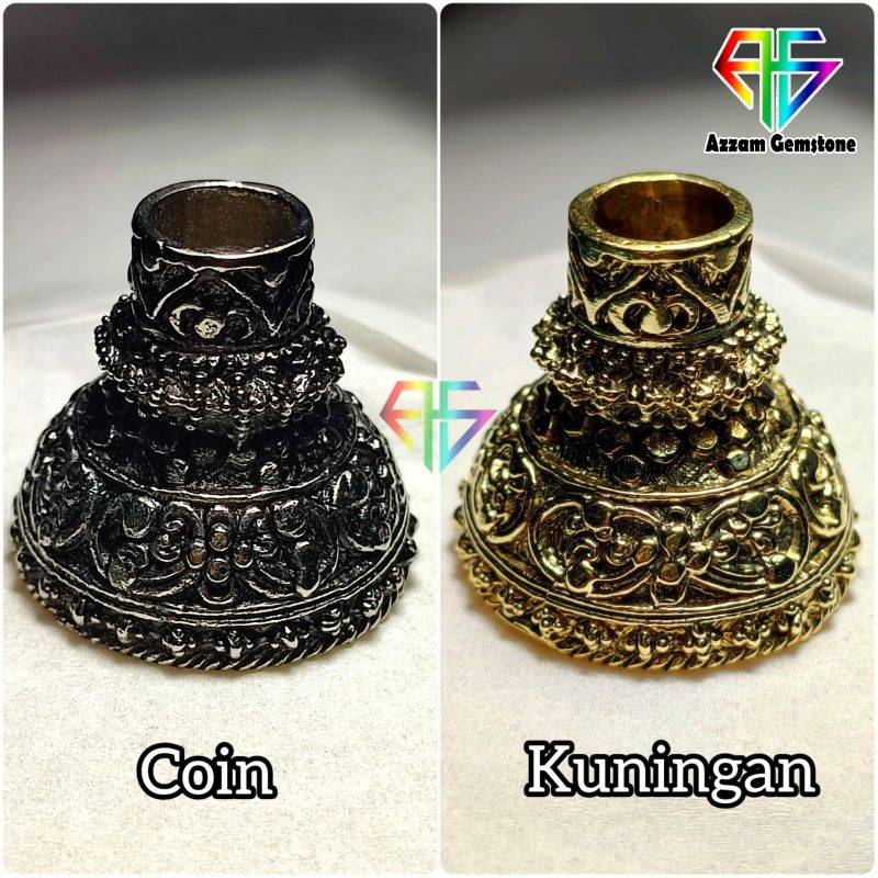 Ring Cincin Mendak Selut Tajong Melayu Makassar Palembang Logam Tebal Kuningan-Coin