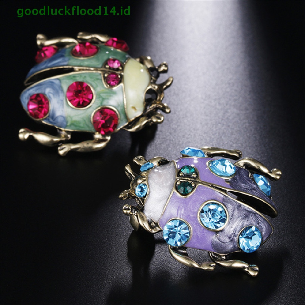 [GOOGFOUR] Ladybug Kristal Bros Pin Berlian Imitasi Bros Baju Pernikahan Decor Jewelry [TOP]