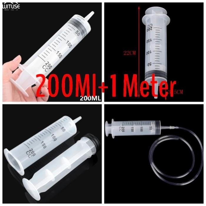 Suntikan besar 200Ml selang suntikan 1 meter spuid syringe spuit jumbo