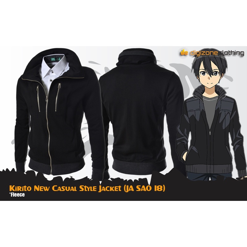 Jaket Anime Sword Art Online Kirito Semi Cosplay Casual