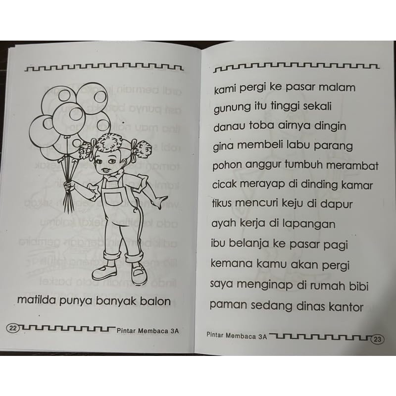 Buku Anak - Pintar Membaca Jilid 3A Untuk Anak TK - TBS