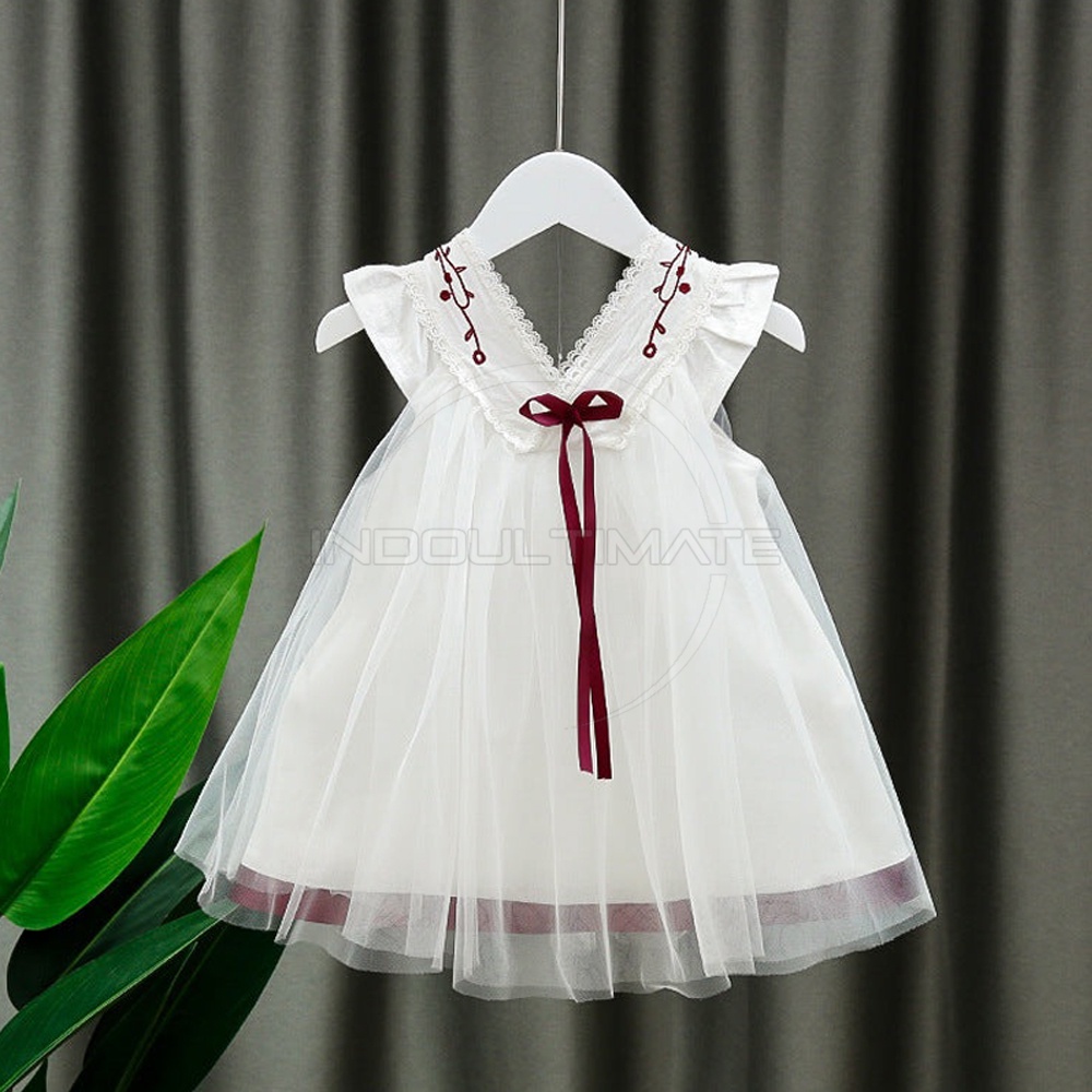 Dress Casual Pesta Anak Perempuan DRI-107 Cewek Import Premium Setelan Baju Rok Impor Bayi Balita Perempuan 6 Bulan - 5 Tahun Baju Anak Perempuan Baju Bayi Perempuan