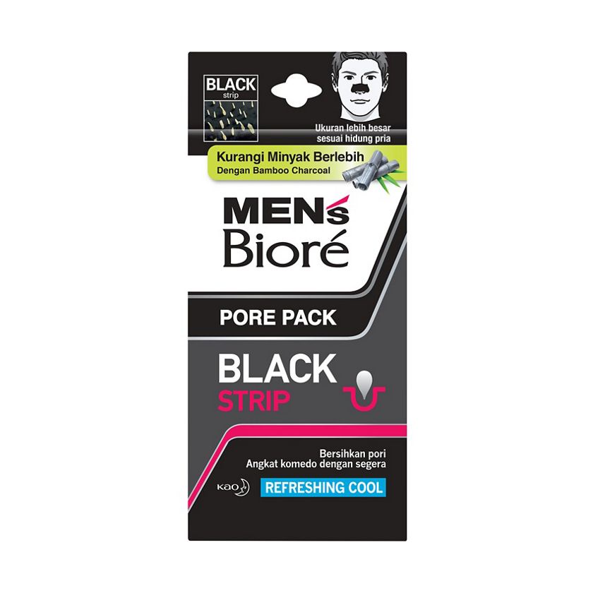 Biore Pore Pack Pengangkat Komedo - Biore Cleansing Strips Isi 4 Black Mens / Girls