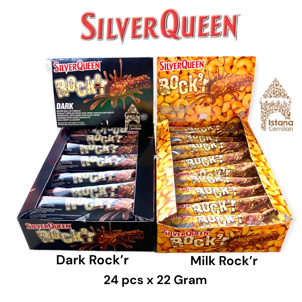 

Silverqueen Rock'r Milk / Dark PACK BESAR Cokelat Valentine (isi 24 pcs)