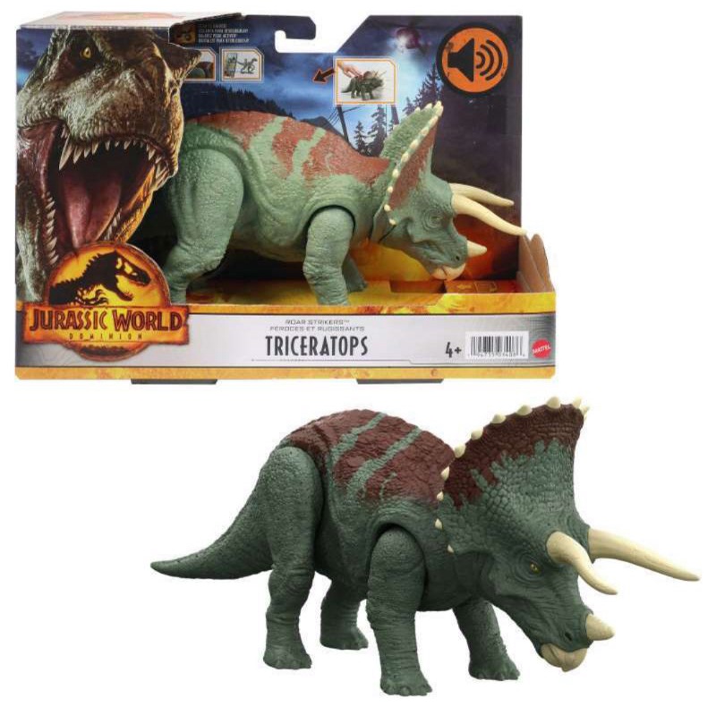 Jurassic World Dominion Roar Strikers TRICERATOPS Figure