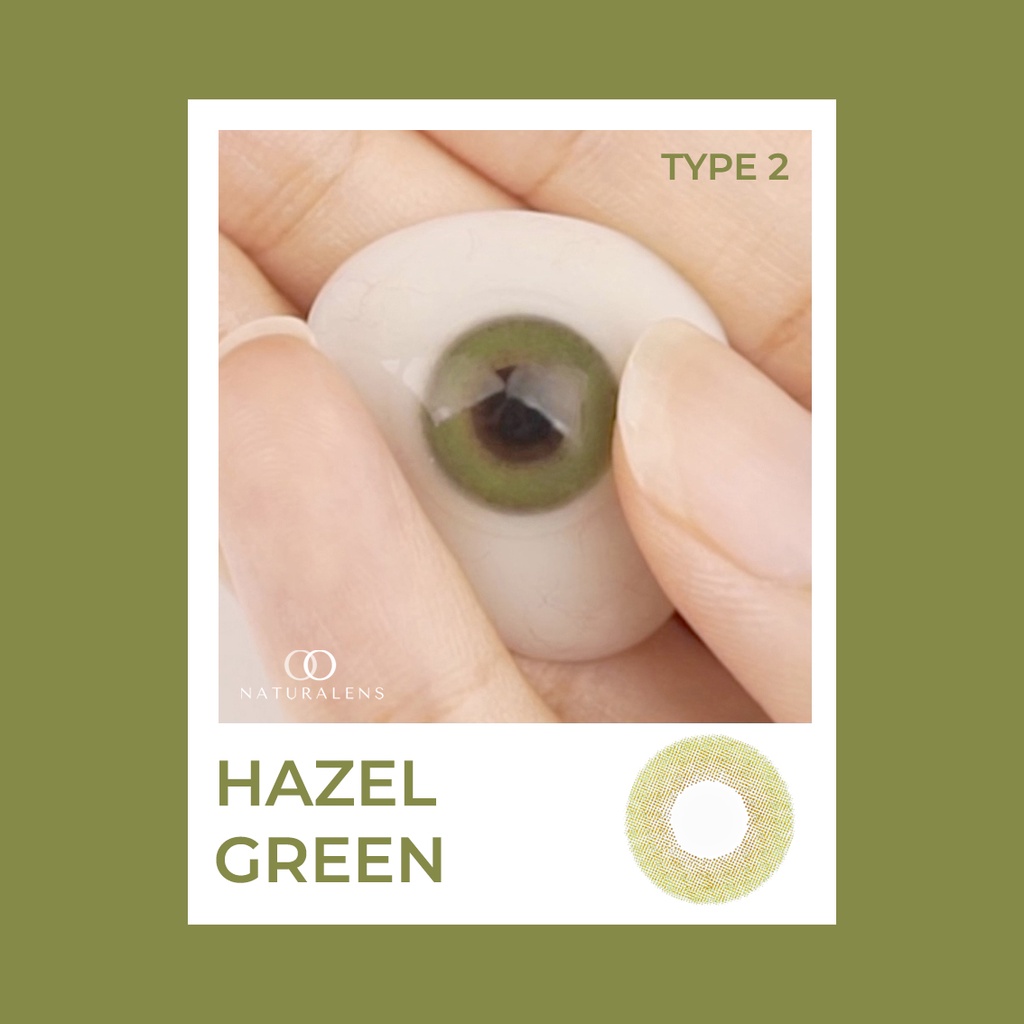 Naturalens Hazel Green Softlens Biomoist (1PC/SEBELAH) Contact Lens (0 sd -10) / Soft Lens / Lensa Kontak / Soflen / Softlen / Soflens normal minus / Softlense / Lensa mata