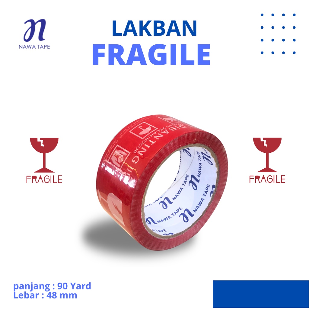 

Lakban Fragile Super Lengket Nawa Tape 48mm x 90 yard