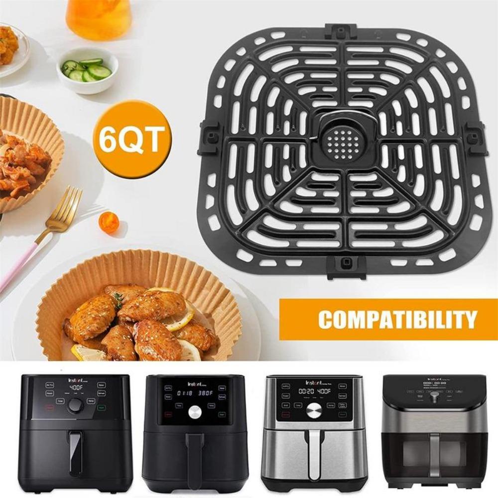 Solighter Food Aman Untuk Instants 6QT Air Fryers Dengan Kaki Karet Grill Pan