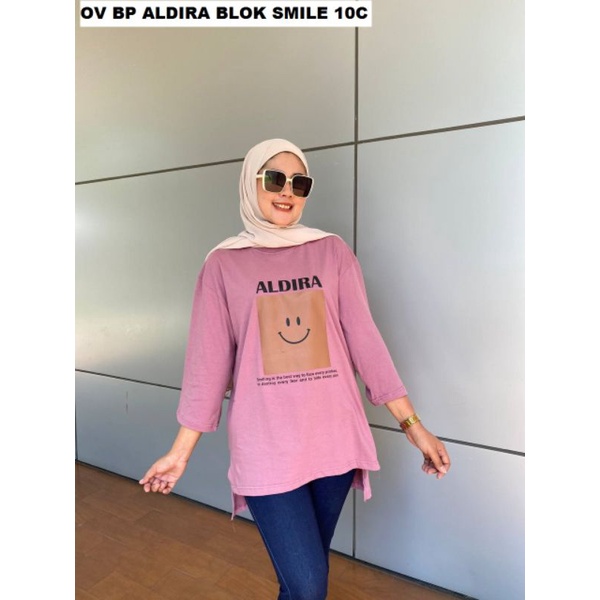 Aldira Kaos Oversize Midi Jumbo Atasan Wanita Terbaru2022/ Tshift Slebew Viral