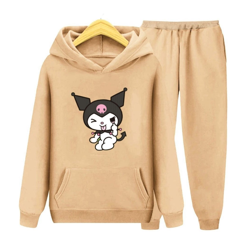 Setelan Anak Kuromi Sweater Hoodie Size S, M , XL, XXL