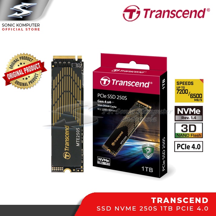 SSD NVMe Transcend 250S 1TB SSD M.2 NVMe Gen 4.0