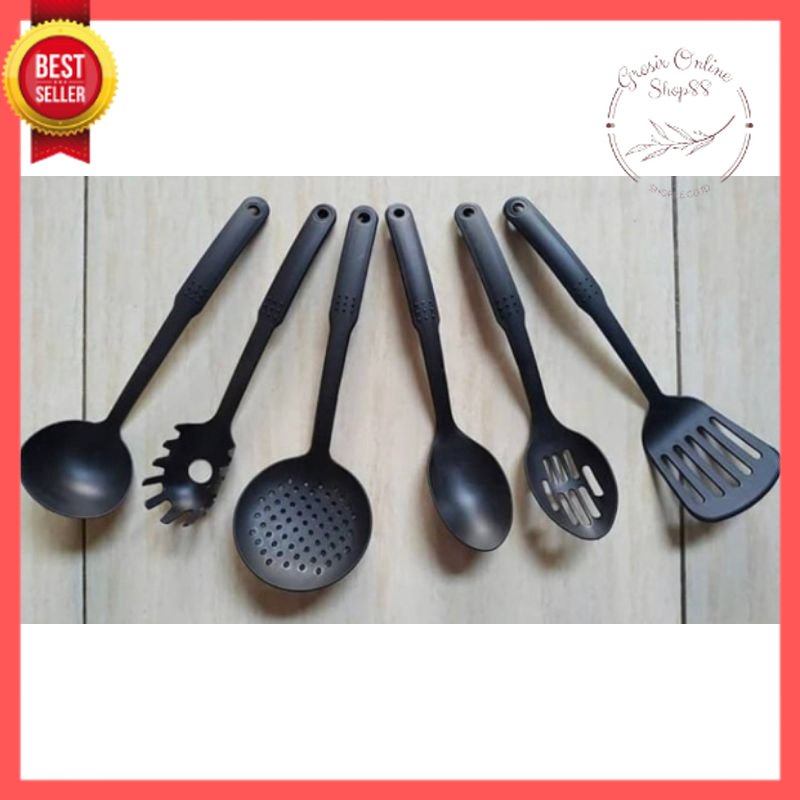 GOS -E201- Spatula 6 in 1 - Spatula Satu Set - Sutil Sodet Masak Untuk Tumis Rebus Paket -Spatula Set Isi 6pcs