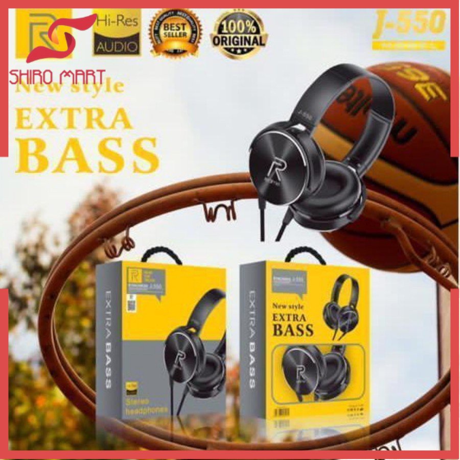 [SM] HF HANDSFREE HEADSET HEADPHONE EARPHONE Bando + Mic J-550 J550 Realme