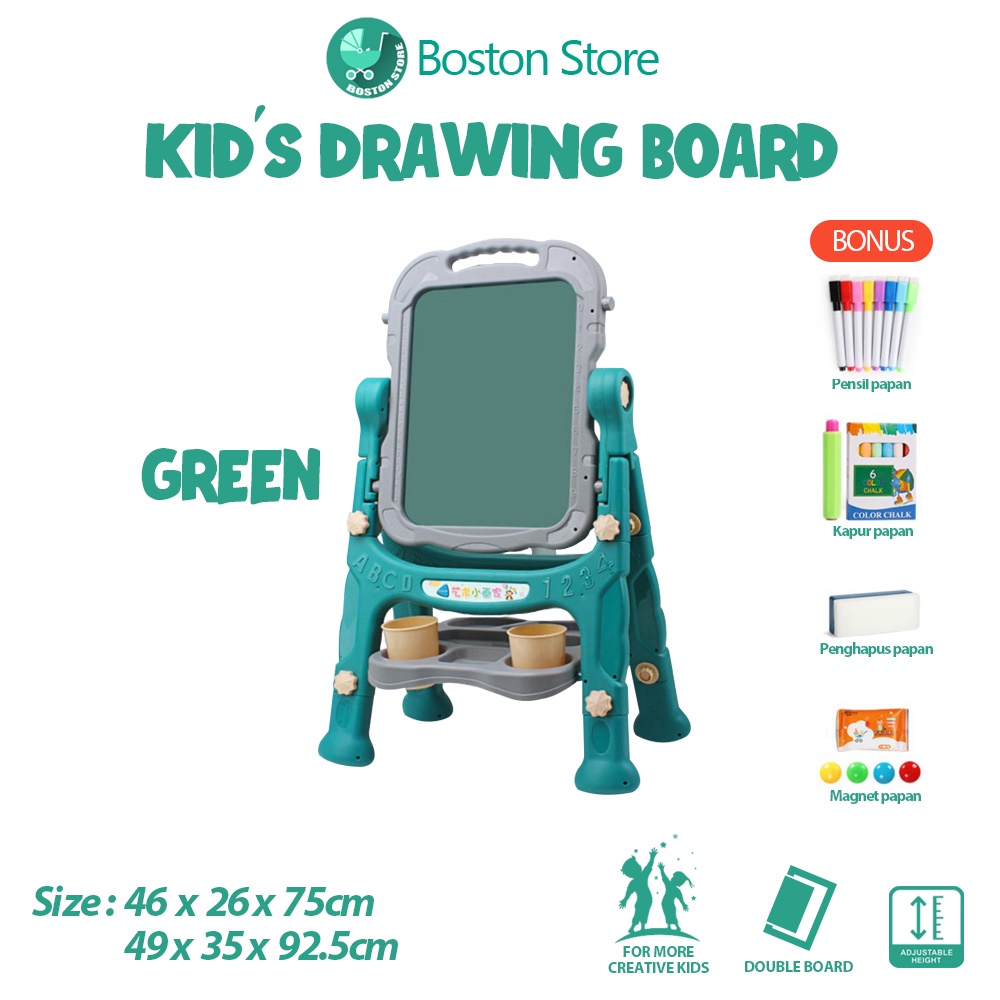 Bostonstore Papan Tulis Gambar / Drawing Board Papan Tulis / Anak dua Sisi Mainan Edukasi Drawing Board Import / Papan Tulis Gambar / Papan Tulis Gambar Anak / Papan Tulis Gambar Lcd / Papan Tulis Anak / Papan Tulis / Drawing Board / Drawing Board Anak